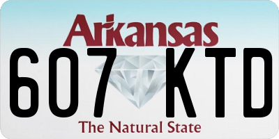 AR license plate 607KTD