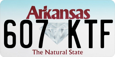 AR license plate 607KTF