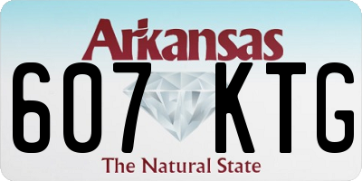 AR license plate 607KTG