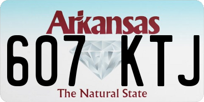 AR license plate 607KTJ