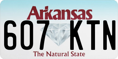 AR license plate 607KTN