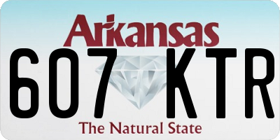 AR license plate 607KTR