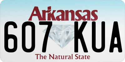 AR license plate 607KUA