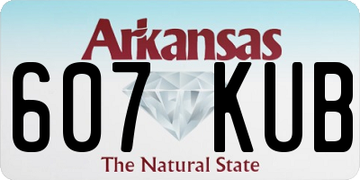 AR license plate 607KUB