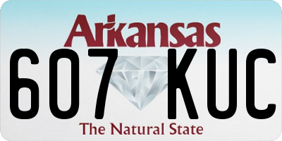 AR license plate 607KUC