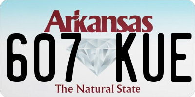 AR license plate 607KUE