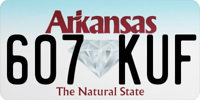AR license plate 607KUF