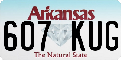 AR license plate 607KUG