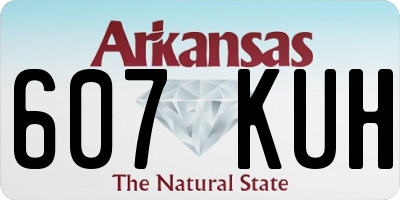 AR license plate 607KUH