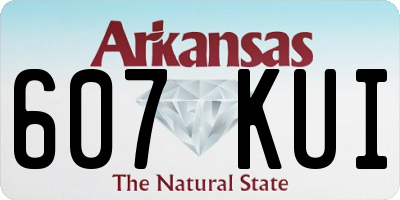 AR license plate 607KUI