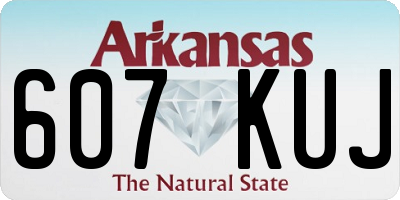 AR license plate 607KUJ