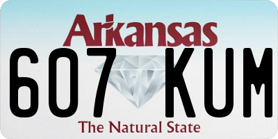 AR license plate 607KUM