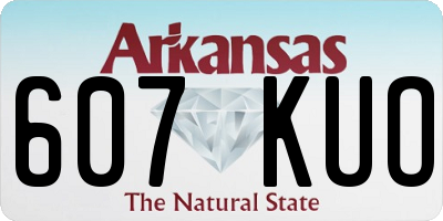 AR license plate 607KUO