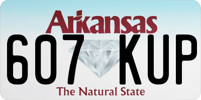 AR license plate 607KUP