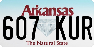 AR license plate 607KUR