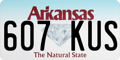 AR license plate 607KUS