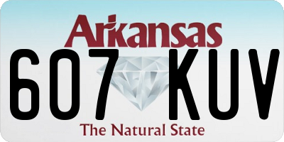 AR license plate 607KUV