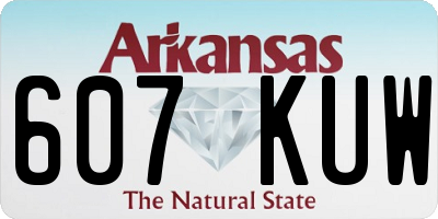 AR license plate 607KUW