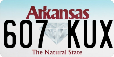 AR license plate 607KUX