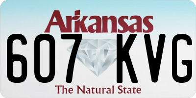 AR license plate 607KVG