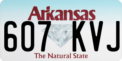 AR license plate 607KVJ
