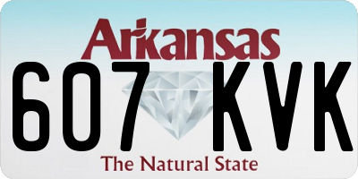 AR license plate 607KVK