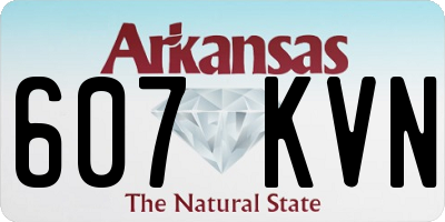 AR license plate 607KVN