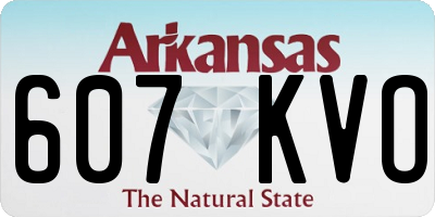 AR license plate 607KVO