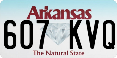 AR license plate 607KVQ