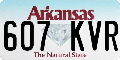 AR license plate 607KVR