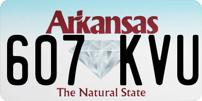 AR license plate 607KVU