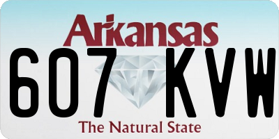 AR license plate 607KVW