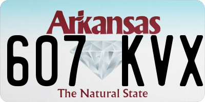 AR license plate 607KVX