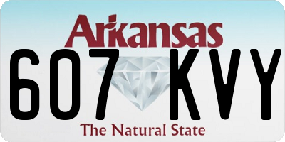 AR license plate 607KVY