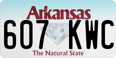 AR license plate 607KWC