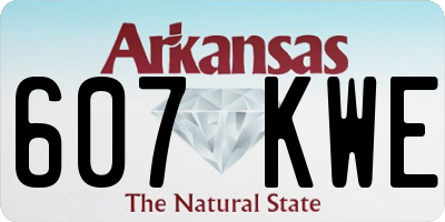 AR license plate 607KWE