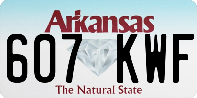 AR license plate 607KWF