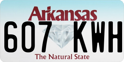 AR license plate 607KWH