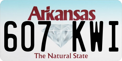 AR license plate 607KWI