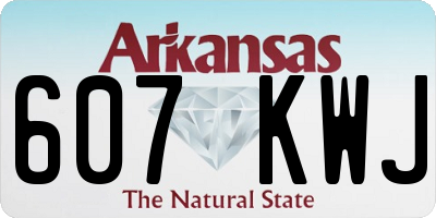 AR license plate 607KWJ