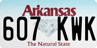 AR license plate 607KWK