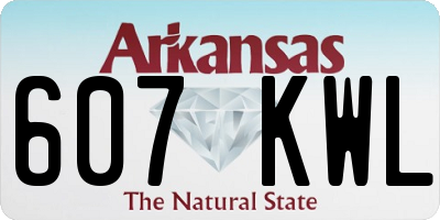 AR license plate 607KWL