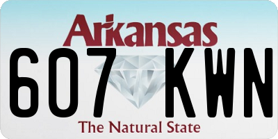 AR license plate 607KWN