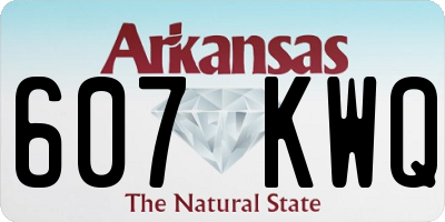 AR license plate 607KWQ