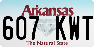 AR license plate 607KWT