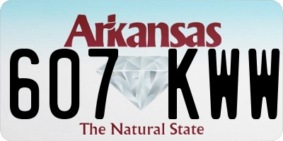 AR license plate 607KWW