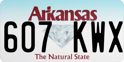 AR license plate 607KWX