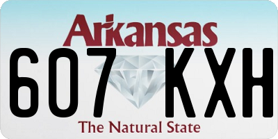 AR license plate 607KXH