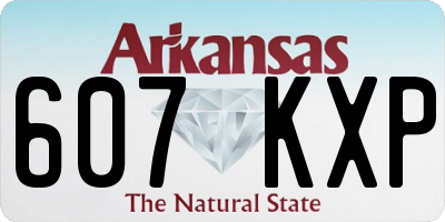 AR license plate 607KXP