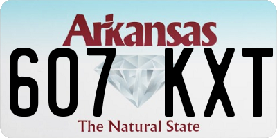 AR license plate 607KXT